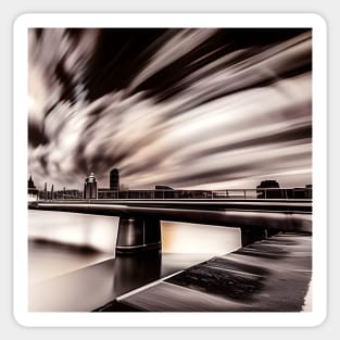 Melbourne Docklands Dramatic Landscape Photo Sticker